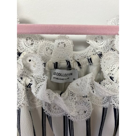 BSB Collection Striped Lace Crochet Dress Made in Greece ( 40 ) - Picture 2 of 3